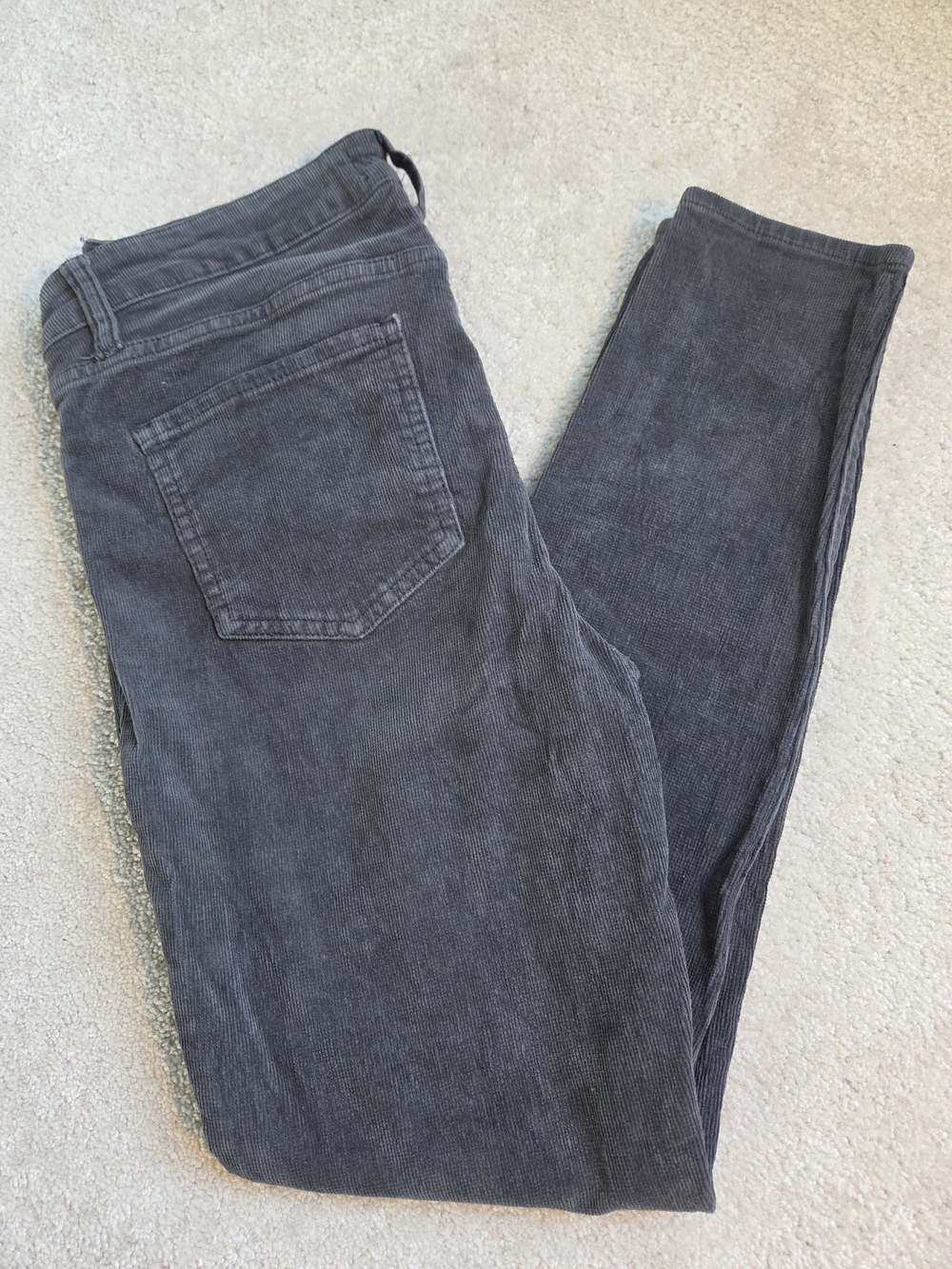 Pistola Women's Charcoal Skinny Corduroy Jeans Size 28